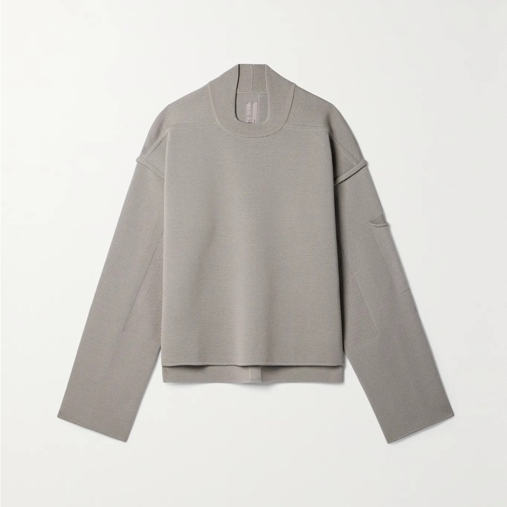 NWOT Rick Owens Tommy Lupetto wool sweater in light gray